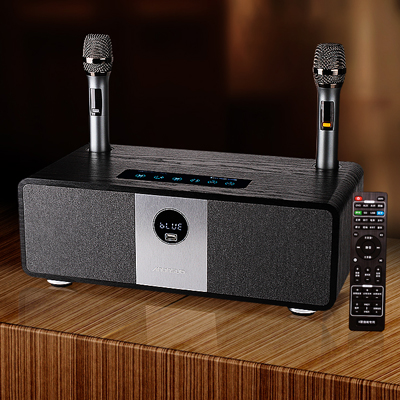 Anonsuo ktvhome雙麥克風(fēng)電視家庭ktv音響套裝卡拉ok會議藍(lán)牙音響